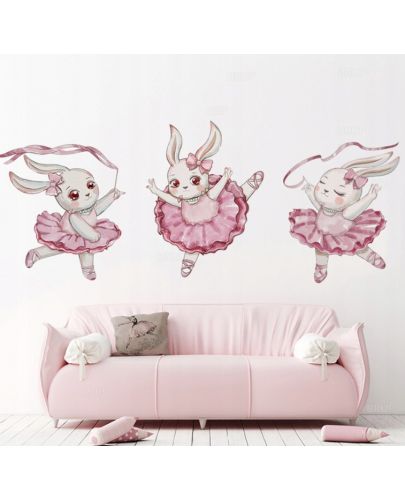 Детски стикери за стена за детска стая Sipo - Зайче балерина  - 2
